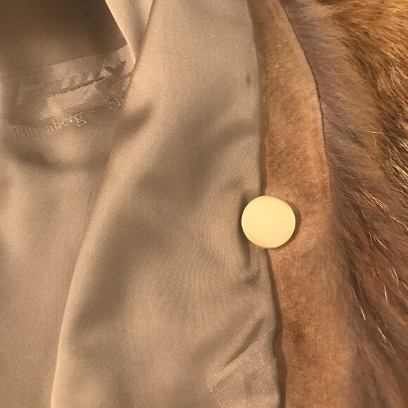 Pauly Nürnberg Fürth Real Fox Fur Coat Womens Large Brown Red Mid Length Lined - Picture 9 of 15